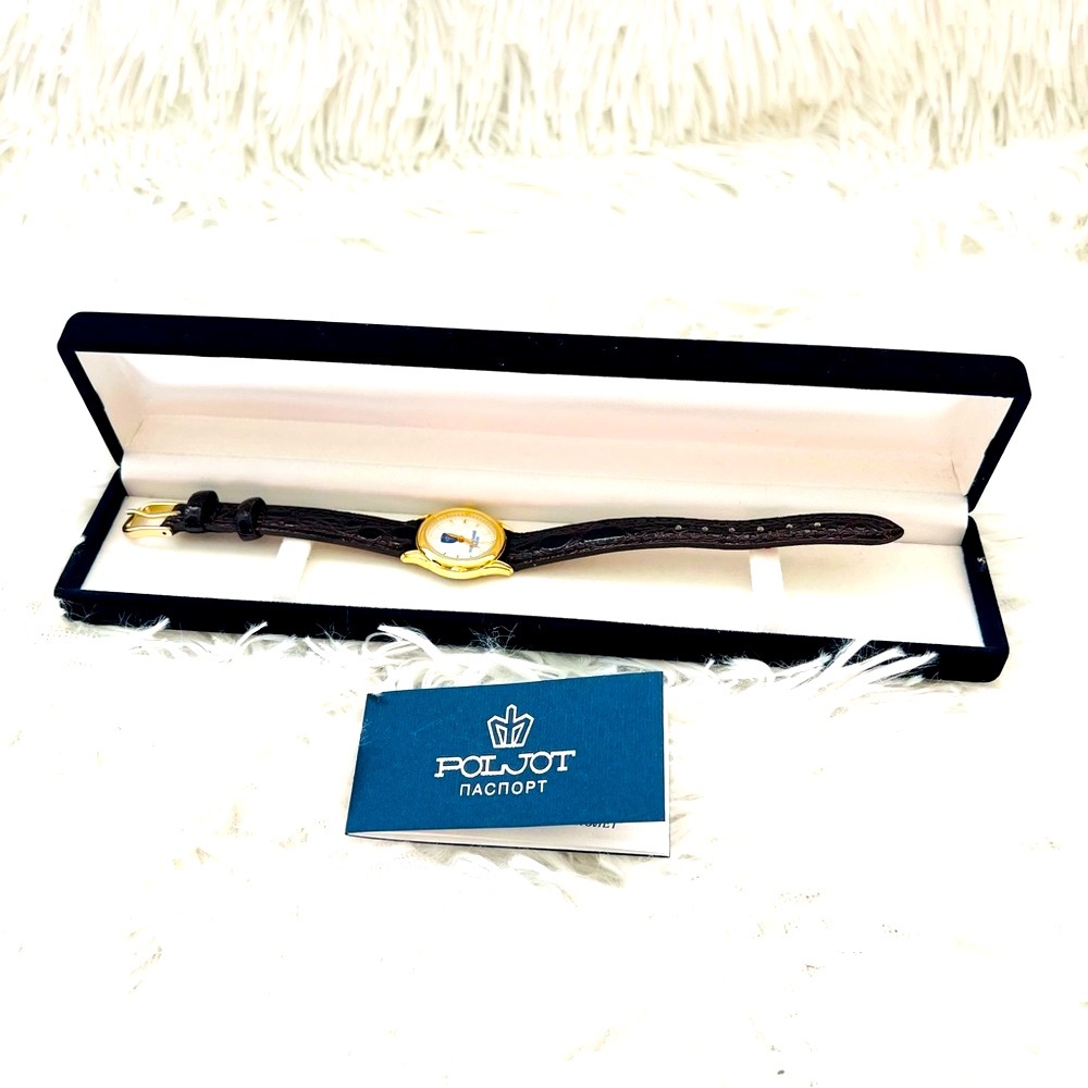 Elegant Gold and Brown Watch